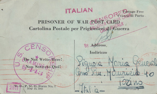1943 wwii cartolina - -, postale