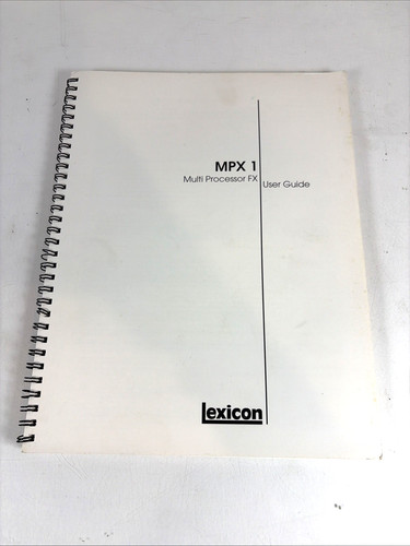 Lexicon mpx multi processore - lexicon,