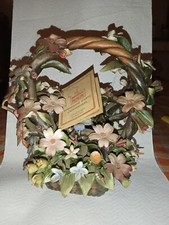 Capodimonte porcellana Principe cestino fiori