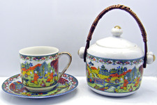 SERVIZIO CAFFE PER 6 PERSONE IN PORCELLANA CINESE ANNI 70