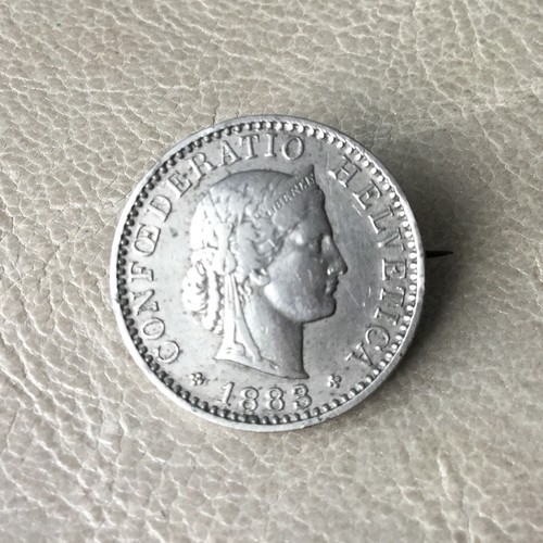 Spilla vecchia moneta argento - spilla,
