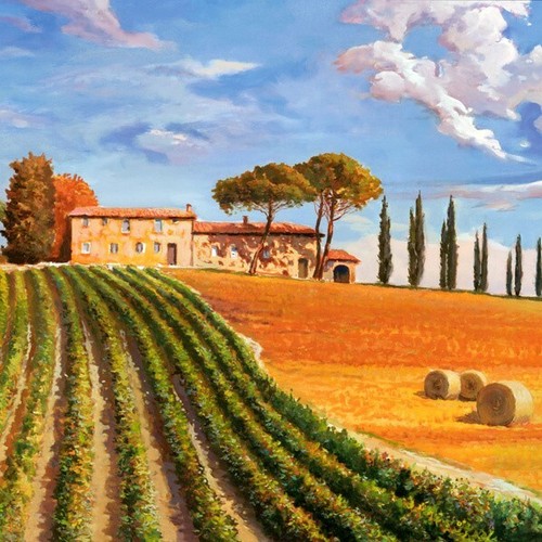 Quadro galasso colline toscane - quadro,