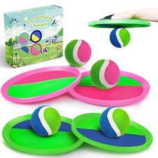Jalunth Cattura Racchette Palline Set Velcero Racchettoni Giochi Spiaggia Mare