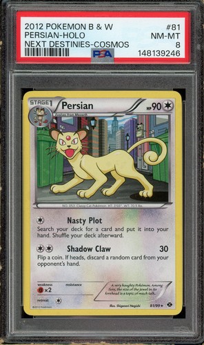 Pokemon 2012 persian holo - b&w,