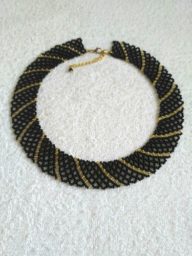 Collana perline oro nero da - perline,