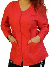 CASACCA SCUOLA CAMICE ZIP DA LAVORO DONNA ESTETISTA ALIMENTARI 