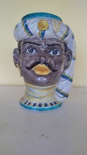 Testa di moro - Ceramica di  Caltagirone firmata B.A.C.A. del 1966