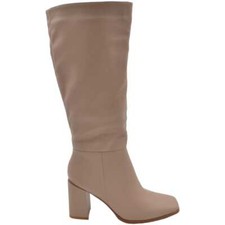 Stivali donna alti beige al