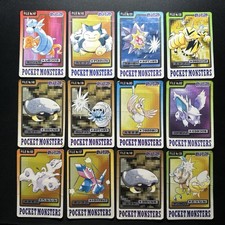 Pokemon 12 Cards Carddass 1997 Bandai Pocket Monsters Series 3-4 Japanese Poor