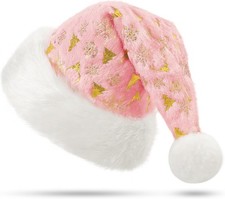 Cappello Babbo Natale in Peluche - Berretto Natalizio Caldo per Adulti - Unisex