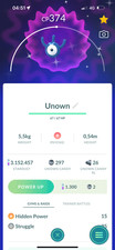 Pokemon Go Shiny Unown W | Tr-de 20k Polvere di Stelle