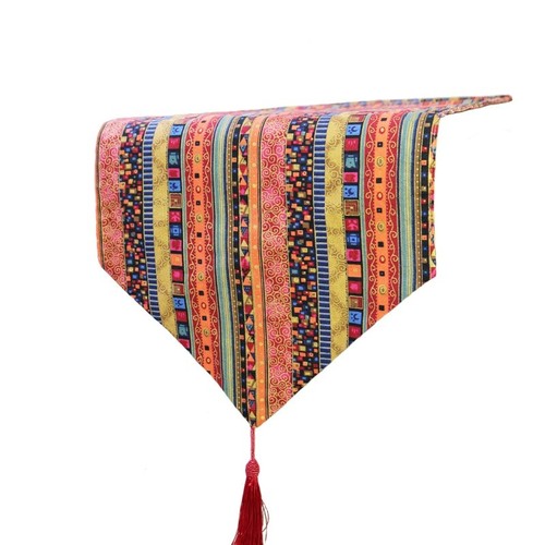 Cotone lino etnico righe - cotone,