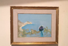 DIPINTO ASTRATTO RENATO BORSATO ( VENEZIA 1927-2013 ) "TITOLO VIOLETTE " 1963