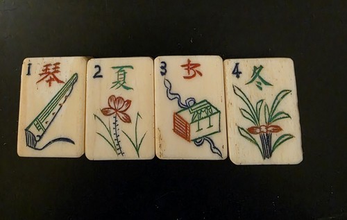 Piastrelle vintage mah jong - vintage,
