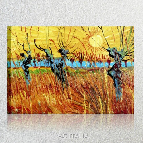 Van gogh salici tramonto - gogh, al