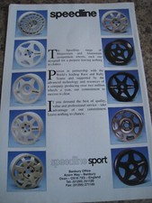 SPEEDLINE SPORT MAGNESIUM ALUMINIUM WHEELS 1996 ADVERT A4 FILE 31
