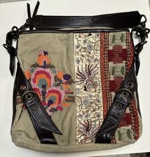 MALIPARMI - BORSA A SPALLA - TESSUTO, VELLUTO E LANA - USATA COME NUOVA