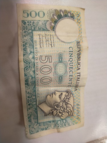 Carta moneta 500 lire - moneta,