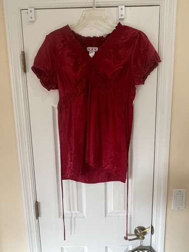 Top donna rosso tre - tre, cuori