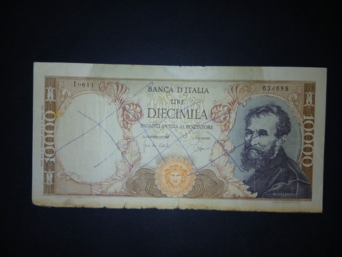 10000 lire michelangelo - lire,