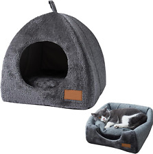 Cuccia per Gatti da Interno, Letti Per Gatti 2 in1 Cuccia Gatto Chiusa Casa per 