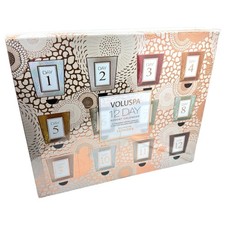 NUOVO calendario dell'avvento Voluspa 12 giorni (12 candele votive da 1,25) esclusivo Sephora