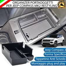 VANO PORTAOGGETTI PER BRACCIOLO JEEP COMPASS 2 DAL 2021 PORTA OGGETTI ORGANIZER