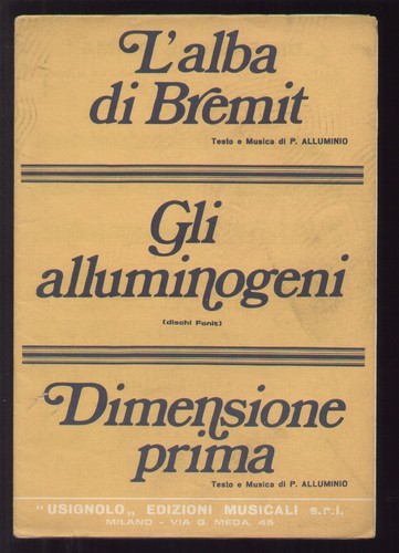 Spartito alluminogeni alba - spartito, l'alba