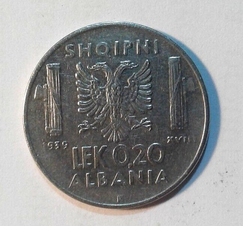MONETA-ALBANIA-VITTORIO