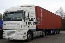 Truck photo DAF XF 105.460 Container semitrailer Czech Republic white #b7yc