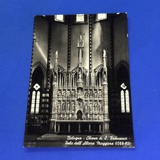 BOLOGNA CHIESA S. FRANCESCO PALA DELL'ALTARE MAGGIORE CARTOLINA bianco e nero