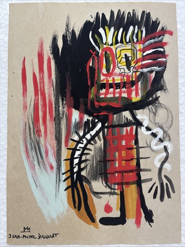 Jean michel basquiat - michel, disegno