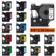 Compatibile per Dymo D1 Tape 45013 9mm 12mm 6/19/24mm Label Manager 160 280 210D