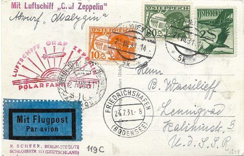 Zeppelin 1931 viaggio - zeppelin, 1931,
