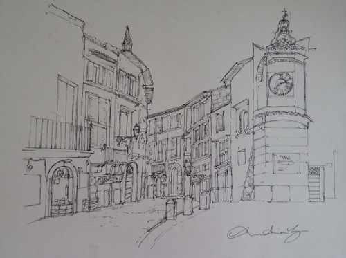 Disegno originale penna e - penna,