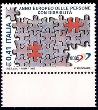 Italia 2003 IY Disabili Salute Medico Puzzle Giochi 1v MNH