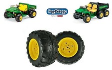 PEG PEREGO COPPIA RUOTE ANTERIORI JOHN DEERE GATOR HPX 12VOLT 24 VOLT -nuovo-IT