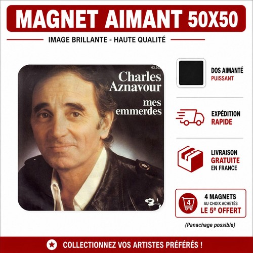 Magnet frigo charles aznavour - charles,
