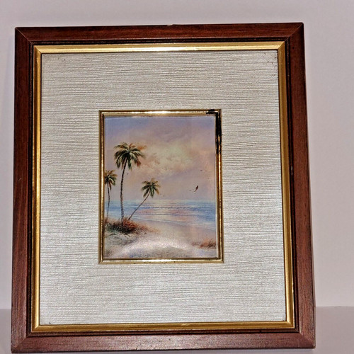 Vintage paesaggio marino con - -,