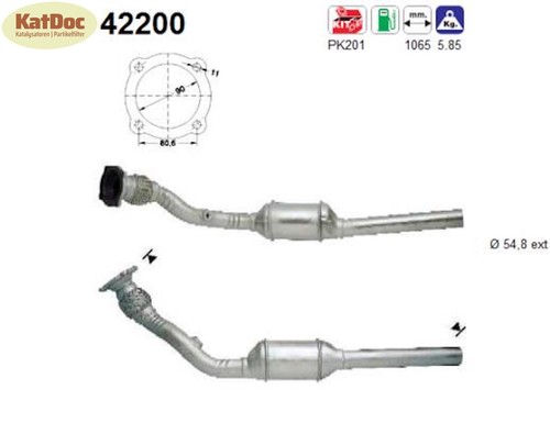 Catalizzatore per audi a3 - per,