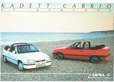 DEPLIANT BROCHURE OPEL KADETT CABRIO IN ITALIANO 3 FOGLI