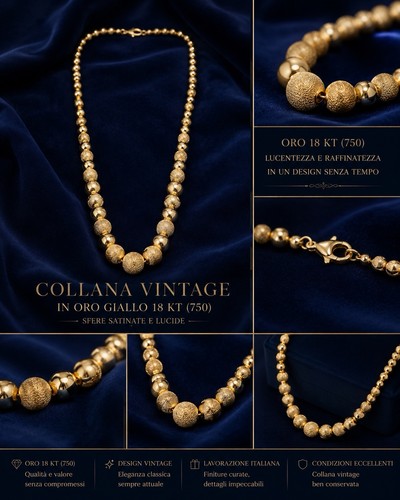 Collana vintage oro giallo - collana,