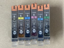 6 cartucce inchiostro originali Canon CLI-8 confezione originale Pixma Pro9000 MarkII fattura