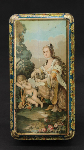 Antica scatola latta - antica,