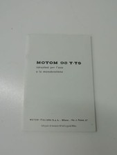 Motom 98 T e TS libretto uso e