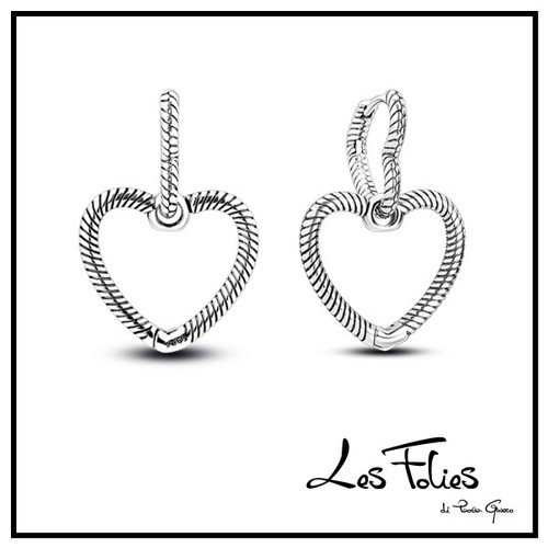 Orecchini snake doppio cuore - orecchini, a