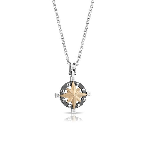 Collana uomo con pendente rosa
