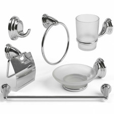 Set Da Bagno 6 Pezzi Cromato