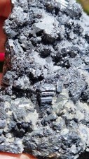 Mineral bournonite and pyrite - bournonite,