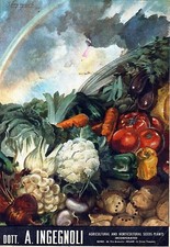PUBBLICITA' 1945 DOTT. A. INGEGNOLI VIVAI SEMENTI SEMI CAMPAGNA ORTAGGI PIANTE
